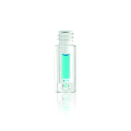 Wheaton 225195 12 x 32mm Plastic Vial With 0.1mL Insert, Clear Vial, Clear Screw Thread, Case of 100