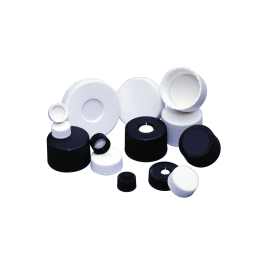 Wheaton 240250-01 MICROLINK Screw Cap, White, PP / Silicone / PTFE, 20-400, Solid Top, Case of 48
