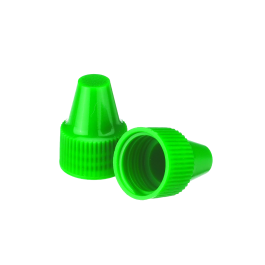 Wheaton 242536 Dropper Tip Cap, 13-425, Green, Case of 100