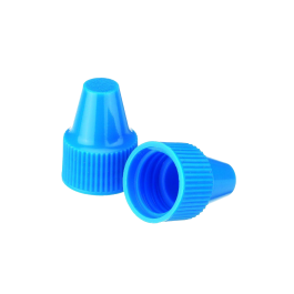 Wheaton W242534-A Dropper Tip Cap, 13-425, Blue, Case of 1,000