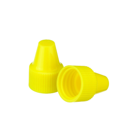 Wheaton W242538-A Dropper Tip Cap, 13-425, Yellow, Case of 1,000
