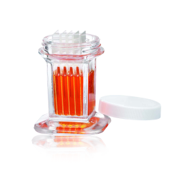 Wheaton 900520 5-10 Slide Unit Coplin Staining Jar, 55mL, with PP Screw Cap, Case of 6