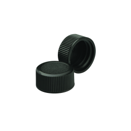 Wheaton 240706-01 Screw Cap for Screw Neck Diagnostic Bottle, Black, Solid Top, 20-400, Case of 300
