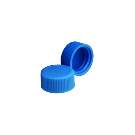 Wheaton 240706-04 Screw Cap for Screw Neck Diagnostic Bottle, Blue, Solid Top, 20-400, Case of 300