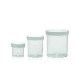 Wheaton W209916 Clear Polystyrene Jar, PP cap with foamed PE liner, 500 mL, Case of 24
