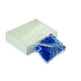 Wheaton W225154-0104 ABC VIALS Convenience Pack, Clear, White PTFE / Red Silicone, Blue, Case of 100