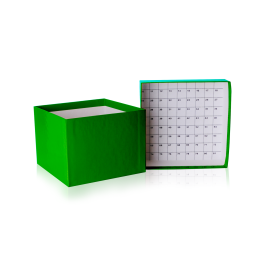 Wheaton W651600-XL CryoFile XL Storage Box, Green, Case of 15
