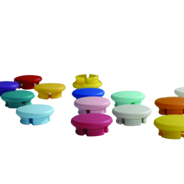 Wheaton W820008 SOCOREX ACURA Smarties Button Caps (6 per Pack), Pink, Case of 6