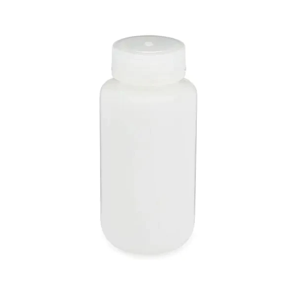 NEST 341401-NS 500 mL Wide Mouth Round Storage Bottle, Polypropylene (PP), Natural, Non-Sterile, Leakproof Linerless Cap