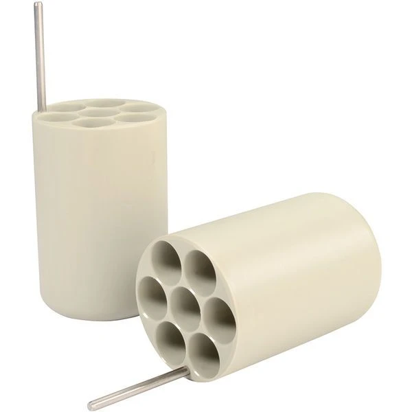 OHAUS 30314876 Centrifuge Rack, 7 Places for 5-7 mL Round-Bottom Tubes, 13 mm Diameter, Pack of 2, V2