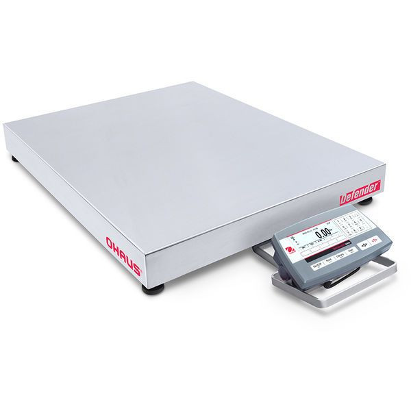 OHAUS 30461659 Defender 5000 Bench Scale D52P50RQV5, 100 lb x 0.005 lb, 24 x 24 in Platform
