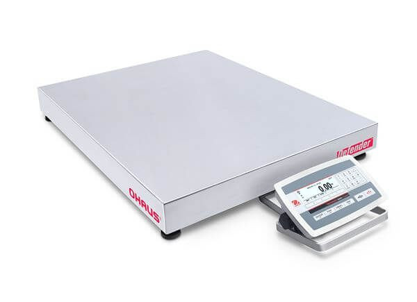 OHAUS 30461672 Defender 5000 Washdown Bench Scale D52XW125WQV5, 250 lb x 0.01 lb, 24 x 24 in Platform