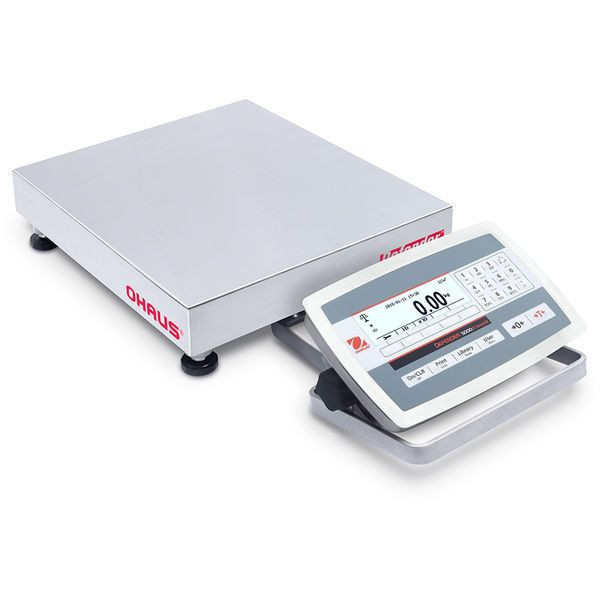 OHAUS 30461664 Defender 5000 Washdown Bench Scale D52XW12WQR5, 25 lb x 0.001 lb, 12 x 12 in Platform