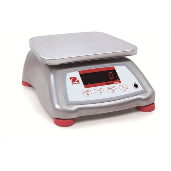 OHAUS 30251705 Valor 2000 Compact Food Scale V22XWE30T AM, 60 lb x 0.01 lb, Stainless Steel Housing