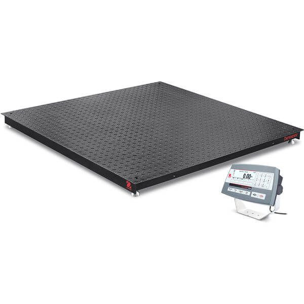 OHAUS 30837699 Defender 5000 Floor Scale i-DF52P5000B1L, 5,000 lb x 1 lb, 4 x 4 ft Platform, Plastic Indicator