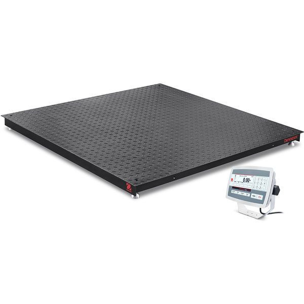 OHAUS 30837706 Defender 5000 Floor Scale i-DF52XW2500B1R, 2,500 lb x 0.5 lb, 3 x 3 ft Platform, Stainless Steel