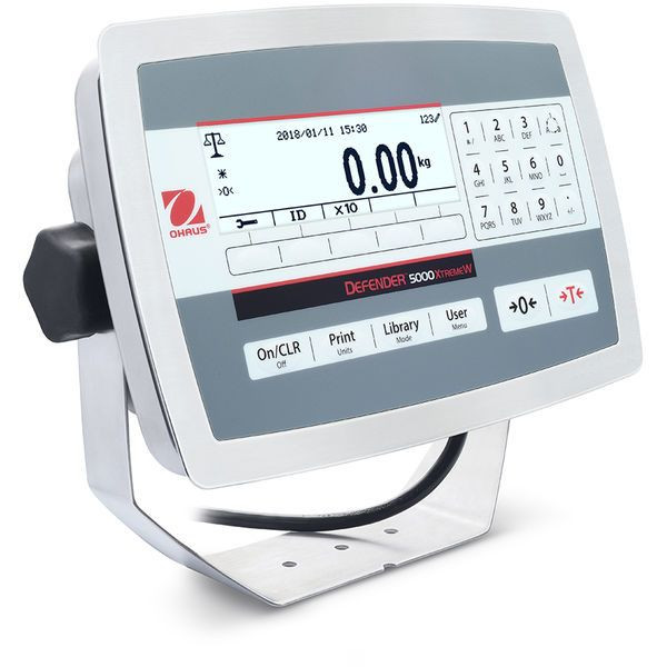 OHAUS 30430534 Defender 5000 Weighing Indicator TD52XW-AM, Front Installation, IP68 Stainless Steel Housing