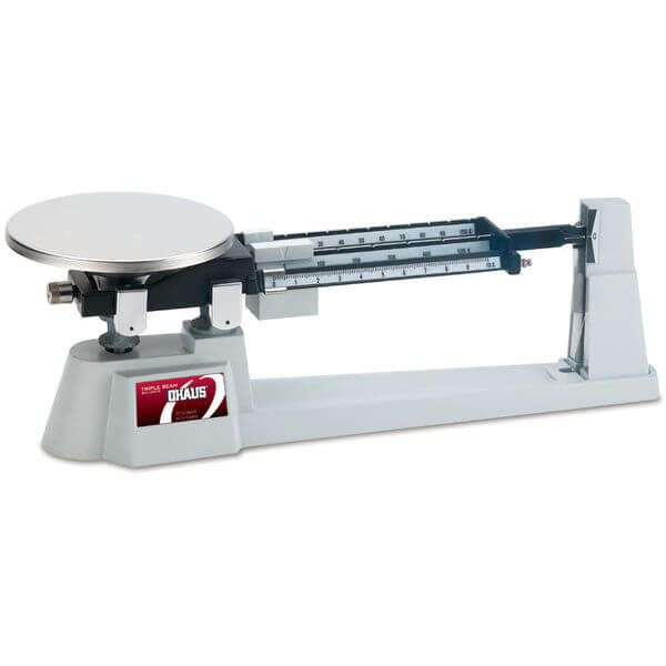 OHAUS 80000013 Triple Beam Balance 760-00, 610 g x 0.1 g, Fixed Stainless Steel Pan, with Tare Beam