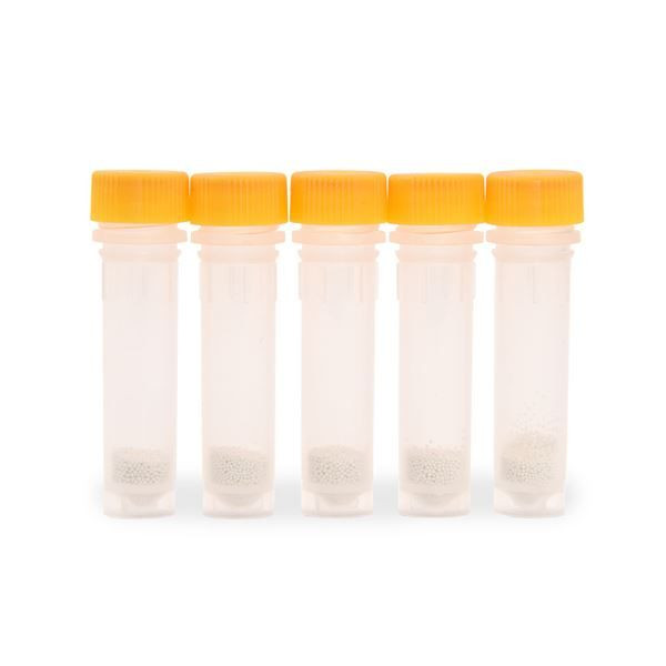 OHAUS 30391404 Lysing Bead Tubes, 2 mL, 400 µm Zirconium Oxide Beads for Yeast, Yellow Cap, Box of 100