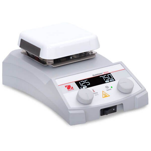 OHAUS 30680268 Guardian 3000 Hotplate Stirrer e-G31HS04C AM, 4 x 4 in Ceramic Top, 500°C, 80-1600 rpm, 120V