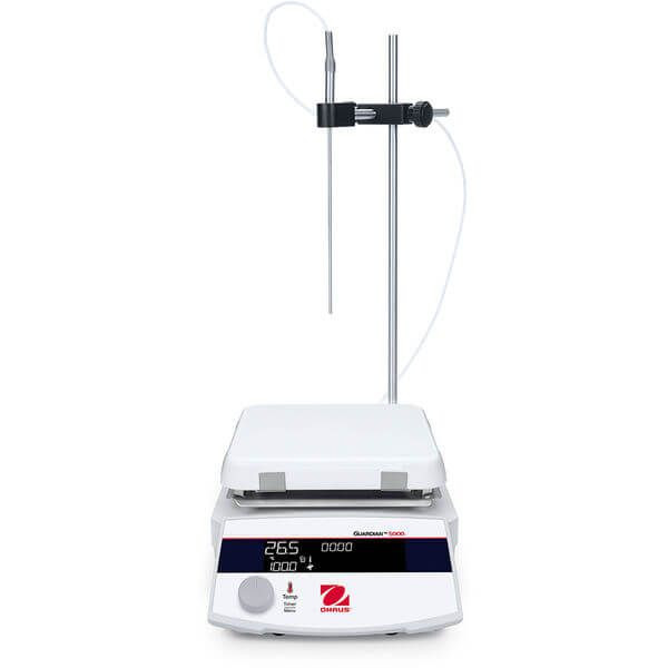 OHAUS 30981780 Guardian 5000 Hotplate e-G52HP07C AM -K1, 7 x 7 in Ceramic Top, 550°C, 120V