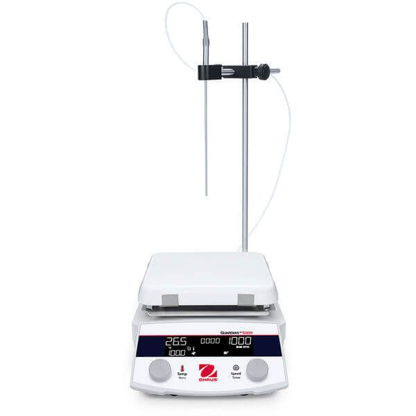 OHAUS 30981778 Guardian 5000 Hotplate Stirrer e-G52HS07C AM -K1, 7 x 7 in Ceramic Top, 20 L, 50-1800 rpm, 120V