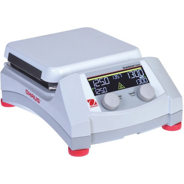 OHAUS 30500600 Guardian 7000 Hotplate Stirrer e-G71HS07C, 7 x 7 in Ceramic Top, 500°C, 60-1600 rpm, 120V
