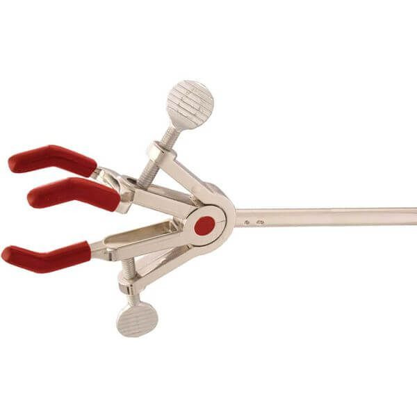 OHAUS 30392249 Ultra Multi-Purpose Extension Clamp CLM-ULTRA3DZL, 3-Prong Dual Adjust, Nickel-Plated, Large, 0-103 mm