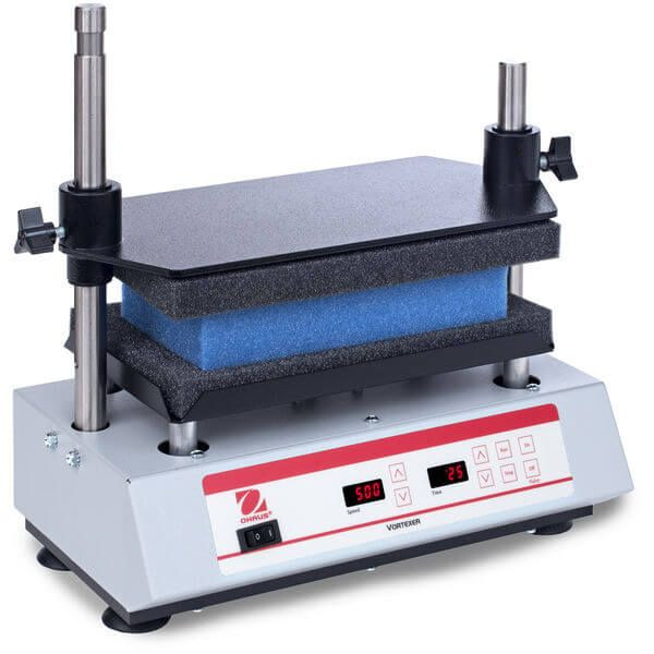 OHAUS 30573836 Multi-Tube Vortex Mixer VXMTDGB, Digital Control with Timer, 500-2,500 rpm, 4.5 kg Capacity, 120V