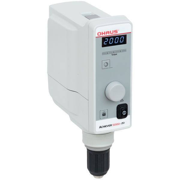 OHAUS 30586763 Achiever 5000 Overhead Stirrer e-A51ST020, 20 Ncm Torque, 25 L Capacity, 30-2,000 rpm