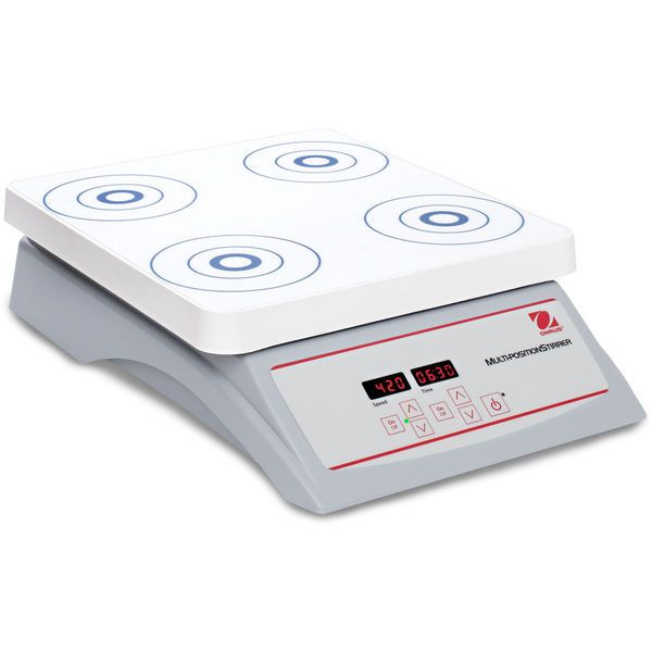 OHAUS 30573799 Multi-Position Magnetic Stirrer STMP4DG, Digital with Timer, 4 Positions, 60-1,400 rpm