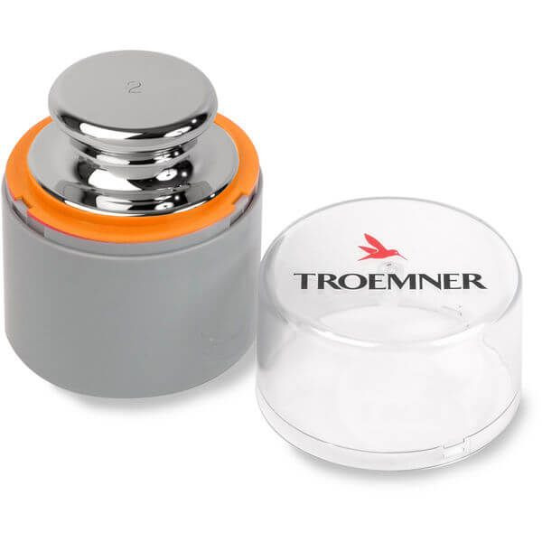 OHAUS 30390881 OIML Class F2 Calibration Weight, 2 kg, Two-Piece, with Accredited Calibration Certificate