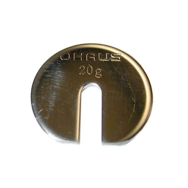 OHAUS 80850144 ASTM Class 6 Slotted Weight, 20 g
