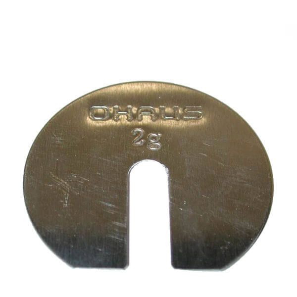 OHAUS 80850141 ASTM Class 6 Slotted Weight, 2 g