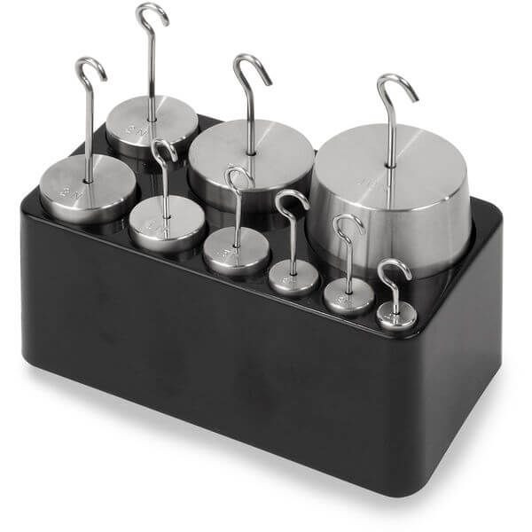 OHAUS 30390776 Hooked Weight Set ECON, 10 N to 0.1 N, ASTM Class 7, 9 Pieces, with Non-Accredited Calibration