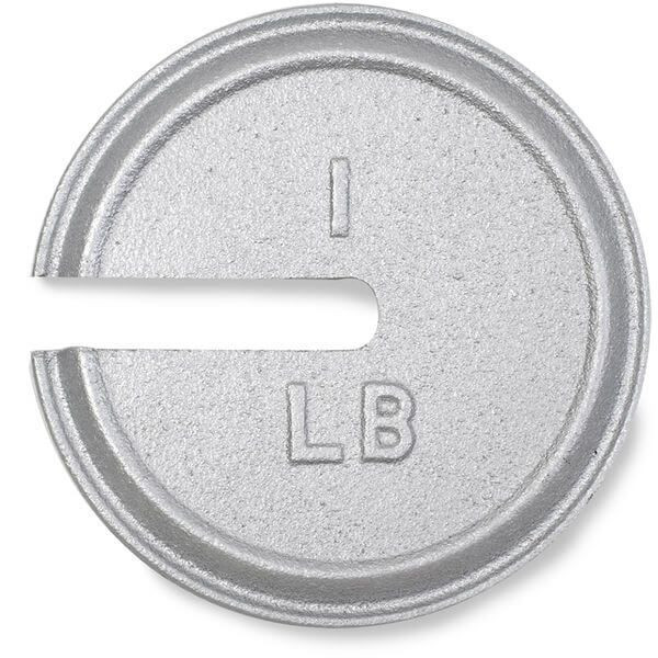 OHAUS 83040500 Cast Iron Slotted Weight, 1 lb, ASTM Class 7, One-Piece, No Certificate