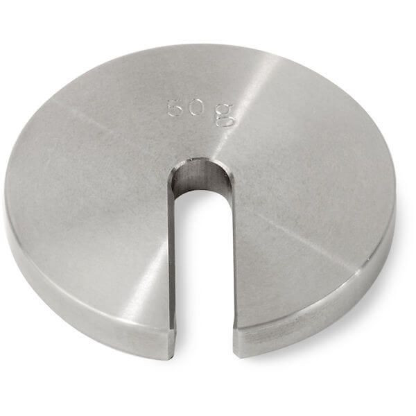 OHAUS 30390754 ECON Stainless Steel Slotted Weight, 50 g, ASTM Class 7, No Certificate