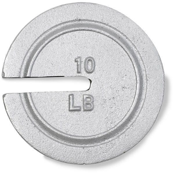 OHAUS 83040324 Cast Iron Slotted Weight, 10 lb, ASTM Class 5, Two-Piece, No Certificate
