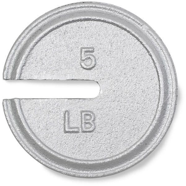 OHAUS 30391659 Cast Iron Slotted Weight, 5 lb, NIST Class F, Two-Piece, with Non-Accredited Calibration Certificate