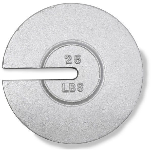 OHAUS 83040454 Cast Iron Slotted Weight, 25 lb, ASTM Class 6, with Accredited Calibration Certificate