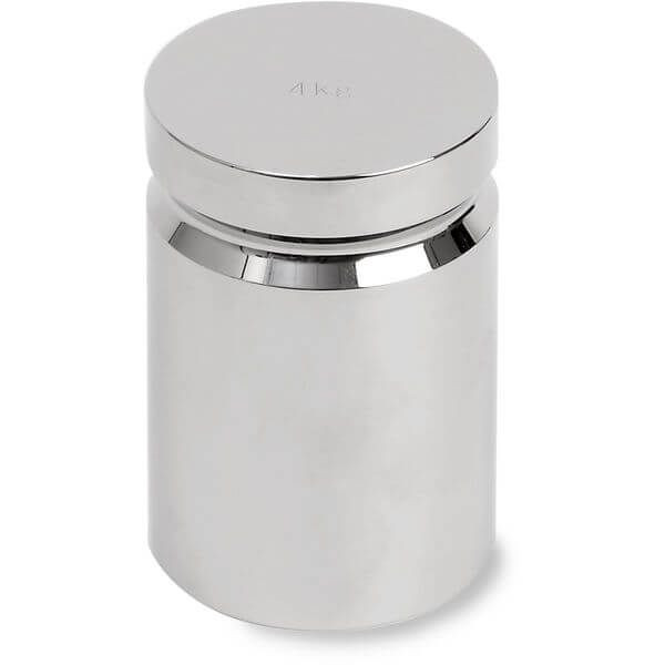 OHAUS 30390322 UltraClass EB Cylindrical Reference Weight, 4 kg, Two-Piece, with Non-Accredited Calibration Certificate