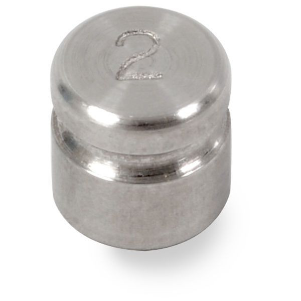 OHAUS 83040206 ASTM Class 5 One-Piece Cylindrical Test Weight, 2 g, No Certificate