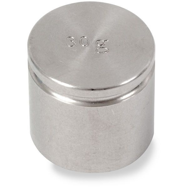 OHAUS 83040197 ASTM Class 5 One-Piece Cylindrical Test Weight, 30 g, with Accredited Calibration Certificate