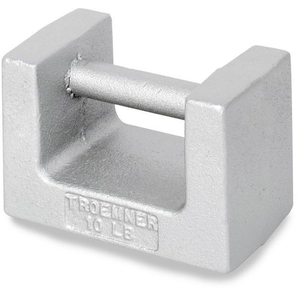 OHAUS 83040483 ASTM Class 7 Cast Iron Grip Handle Test Weight, 10 lb, Two-Piece, with Accredited Calibration Certificate