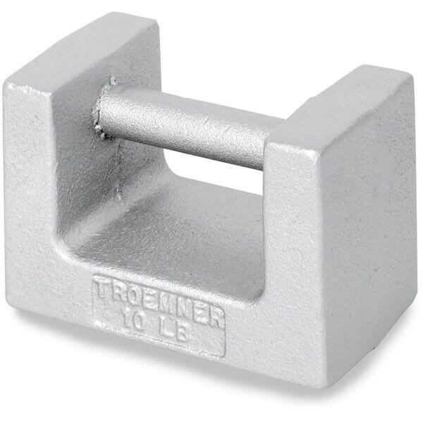 OHAUS 30391801 ASTM Class 7 Cast Iron Grip Handle Test Weight, 10 lb, Two-Piece, with Non-Accredited Calibration