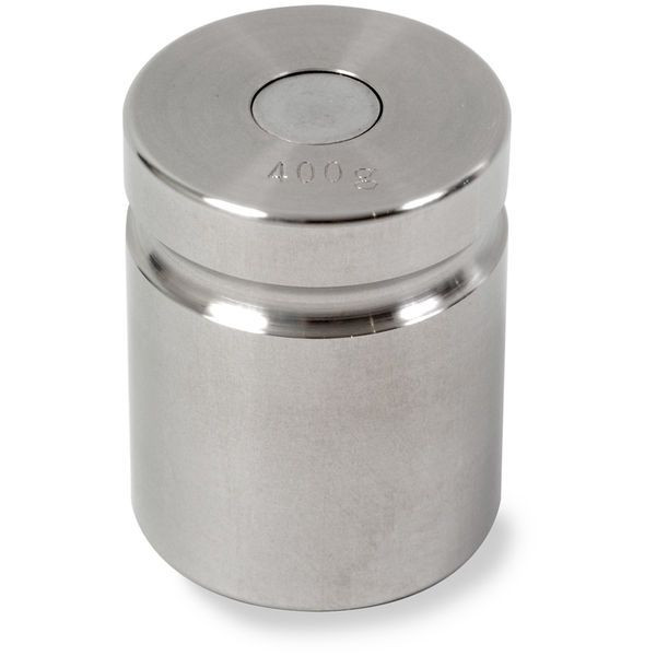 OHAUS 83040186 ASTM Class 5 Stainless Steel Cylindrical Test Weight, 400 g, Two-Piece, No Certificate