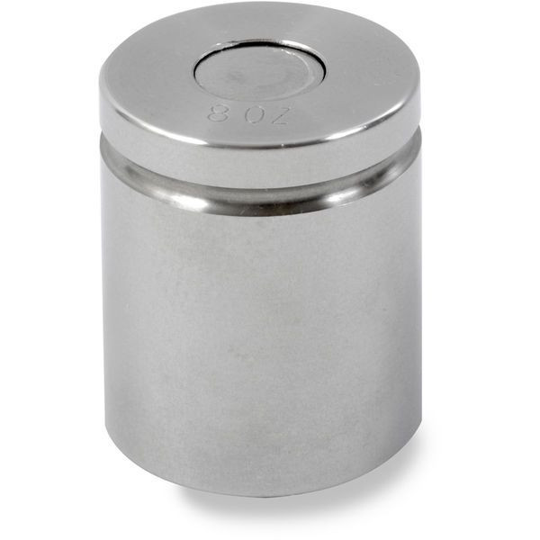 OHAUS 83040157 ASTM Class 5 Stainless Steel Cylindrical Test Weight, 8 oz, Two-Piece, with Accredited Calibration