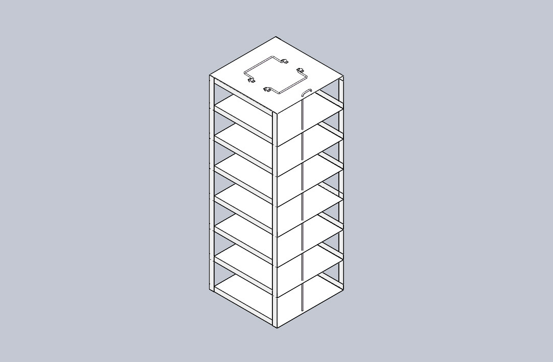 Crystal CF-7-375 Vertical Freezer Rack for 3.75" Boxes