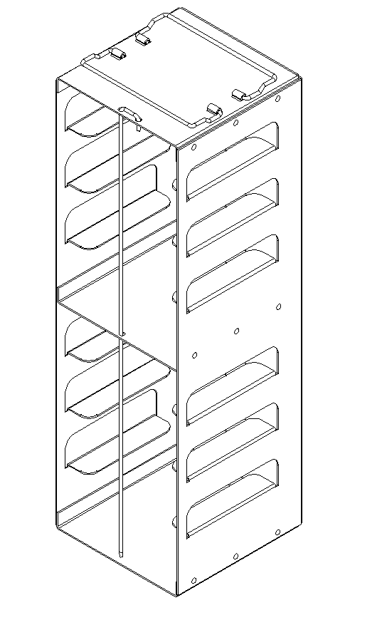 Crystal CFA-8-2 Vertical Freezer Rack for 2" Boxes