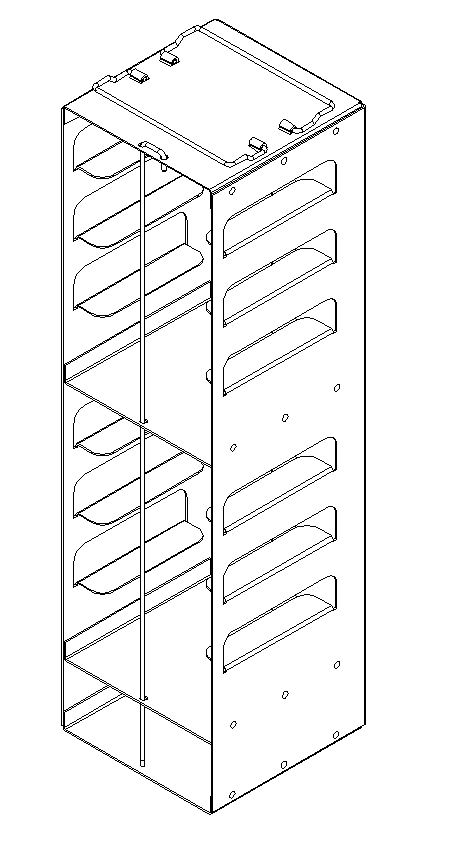 Crystal CFA-9-2 Vertical Freezer Rack for 2" Boxes